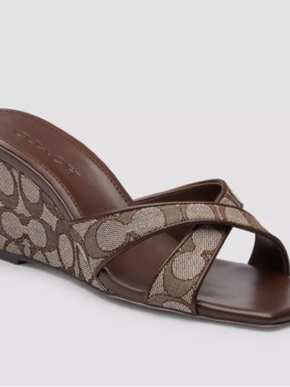 Coach Outlet Wedge Sandal In Signature Jacquard